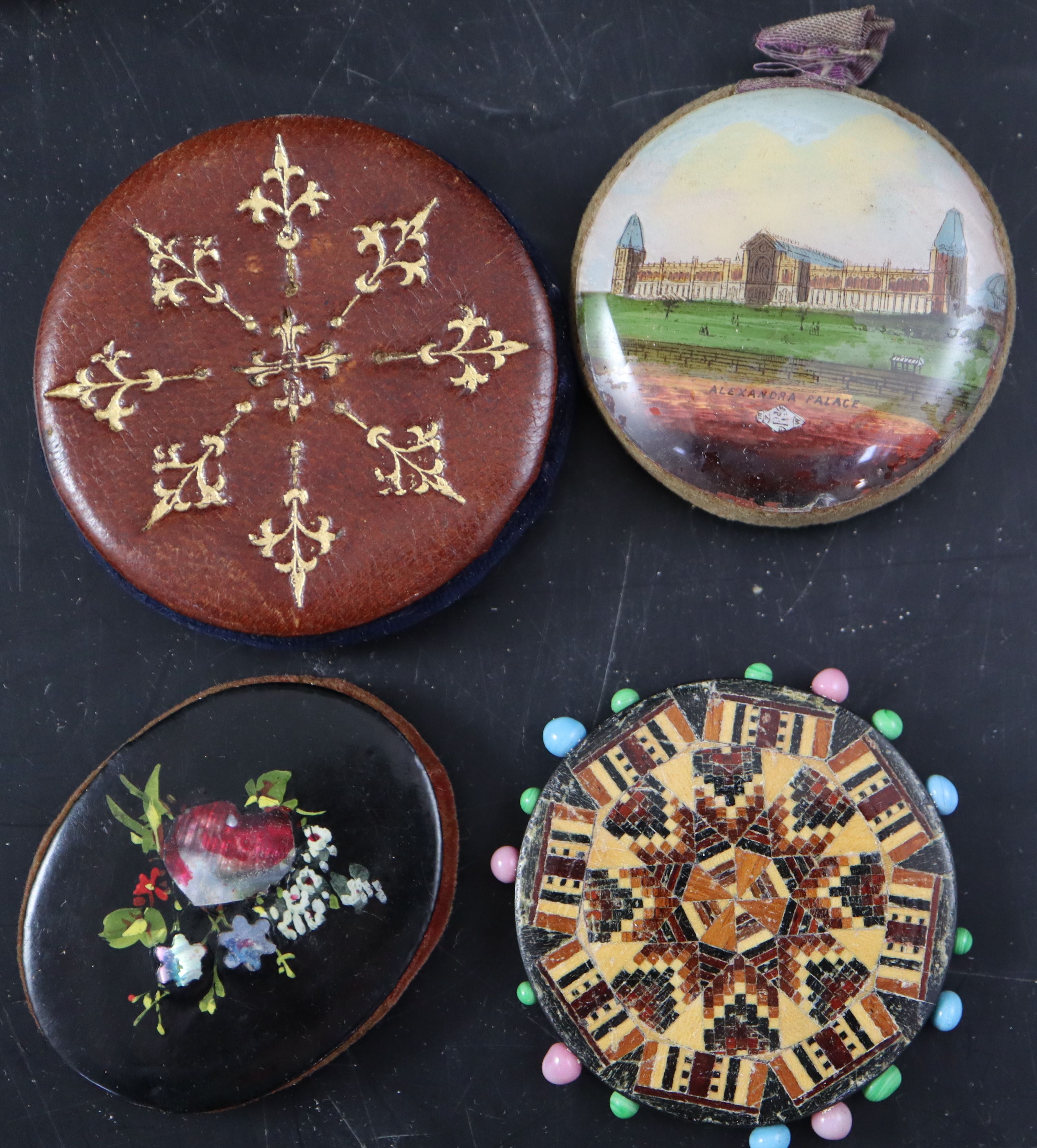 Ten assorted 19th century pin cushions